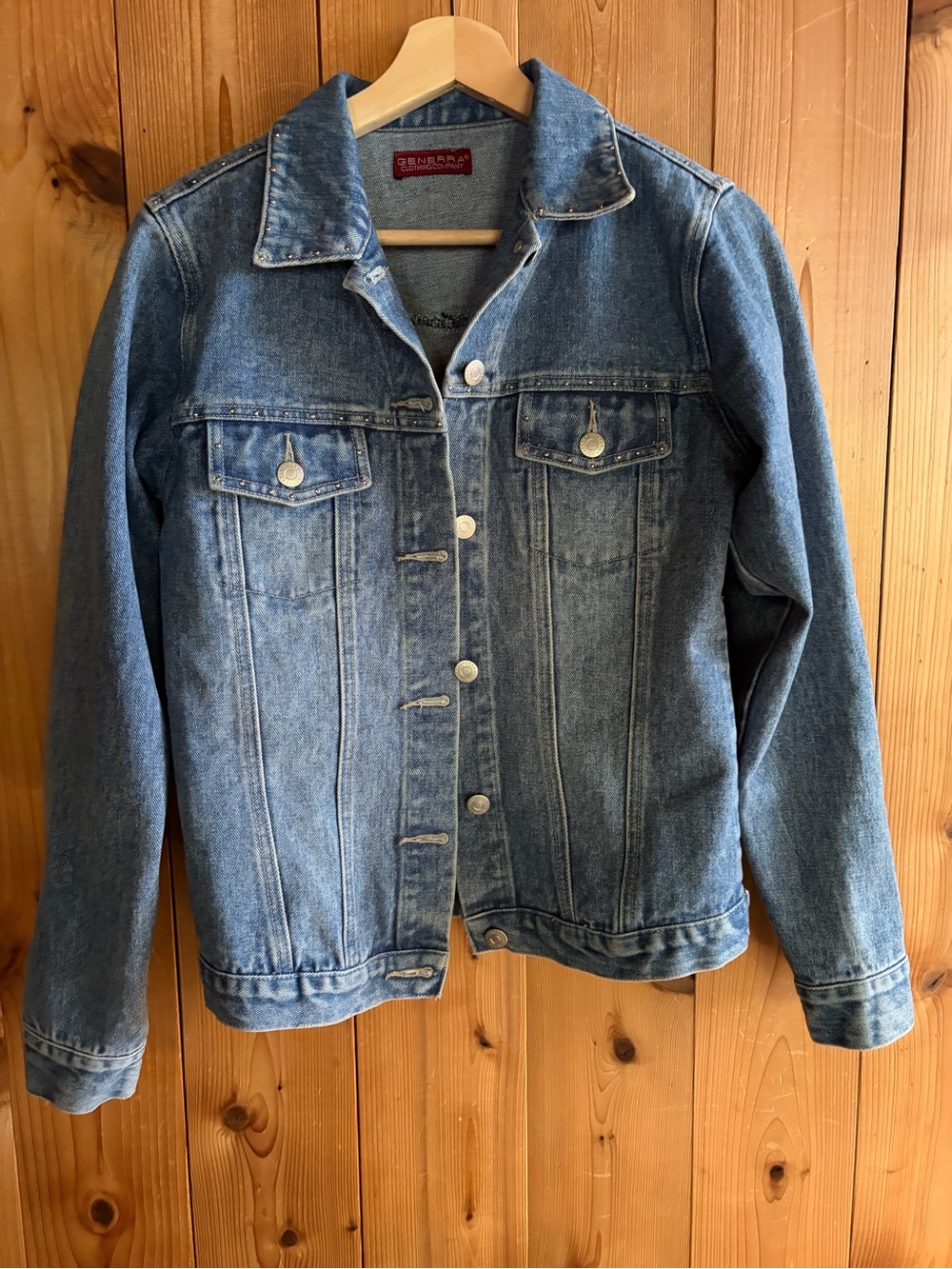 Vintage 90s Petit Studded denim jacket
